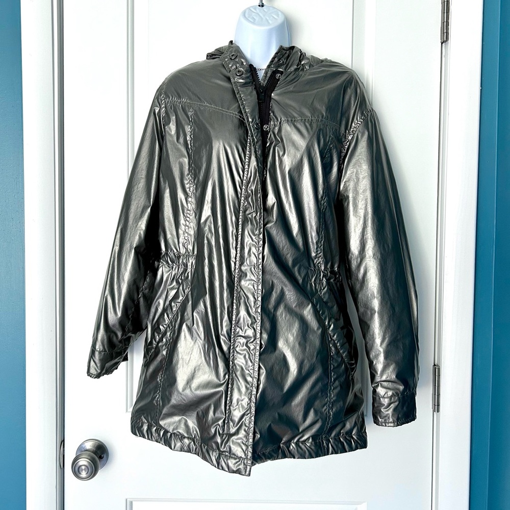 Sanctuary green metallic hooded parka Size S EUC